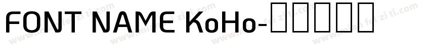 FONT NAME KoHo字体转换